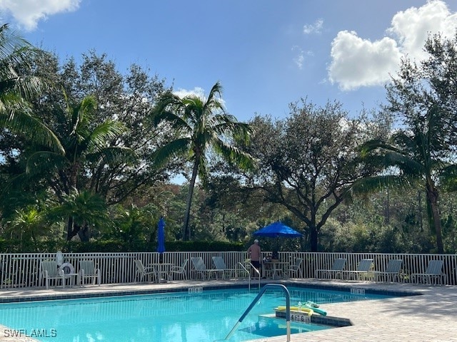 view of pool with a patio area