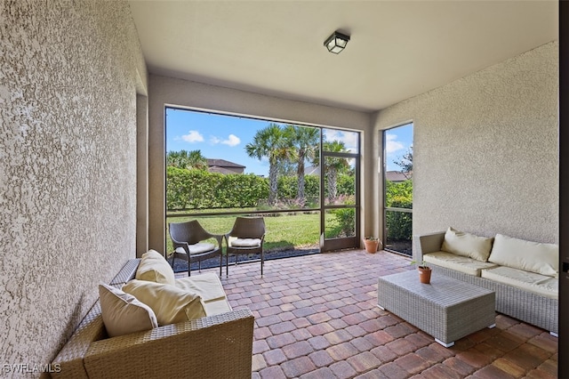 view of sunroom