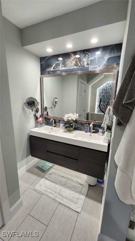 bathroom with vanity