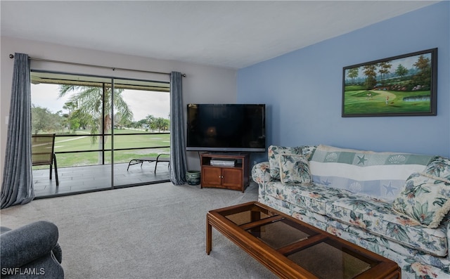 view of carpeted living room