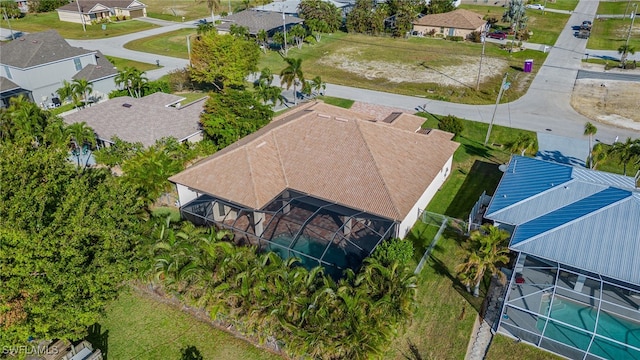 bird's eye view featuring a residential view