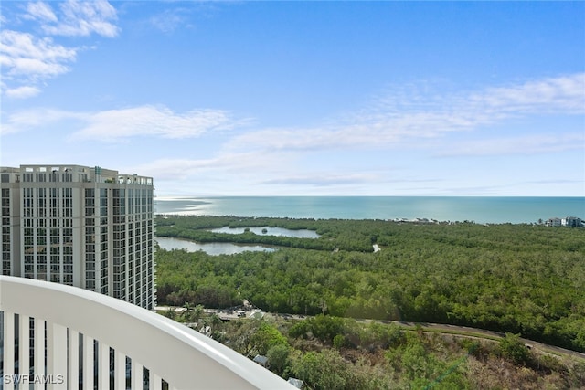 view of water feature