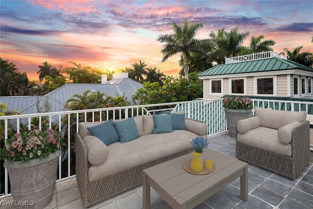 view of deck at dusk