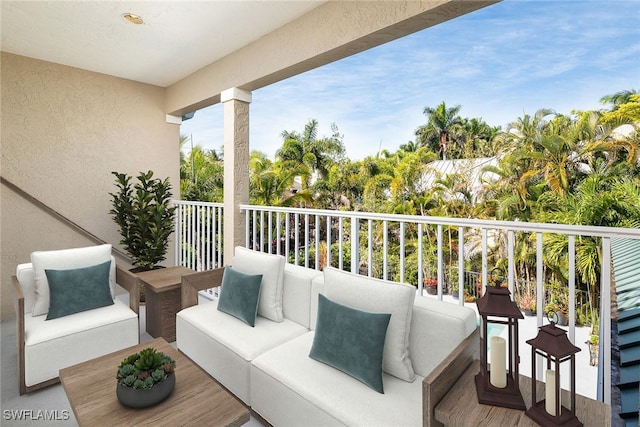 balcony with an outdoor living space