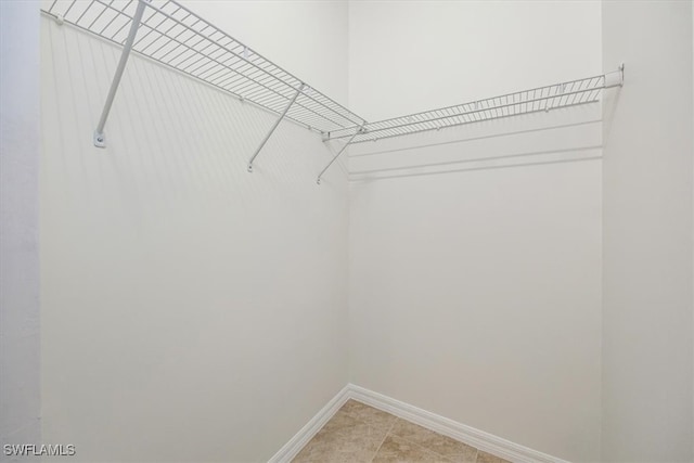 view of walk in closet