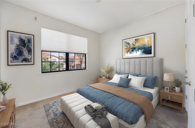 view of carpeted bedroom