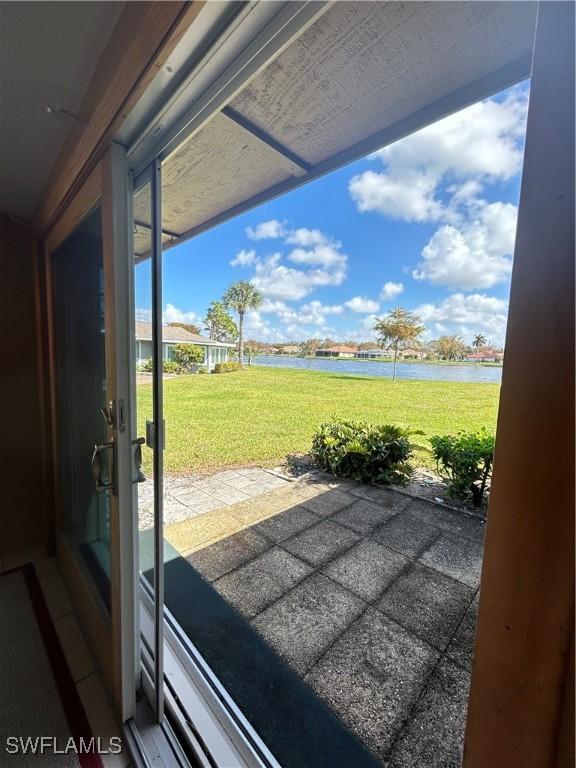 4301 Island Cir Unit 2, Fort Myers, FL 33919 - entryway with a water view