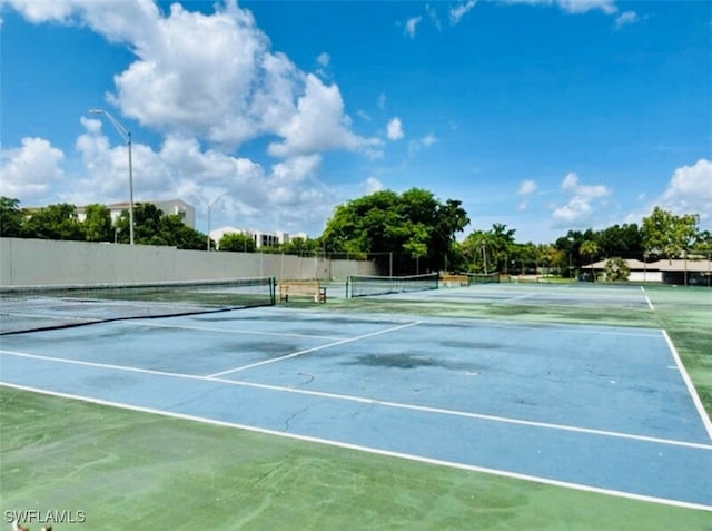 view of tennis court