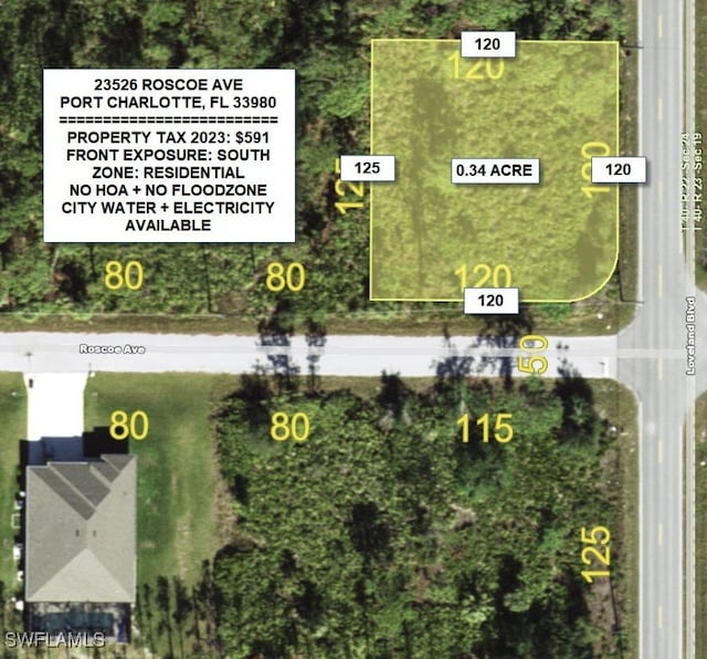 23526 Roscoe Ave, Port Charlotte FL, 33980 land for sale