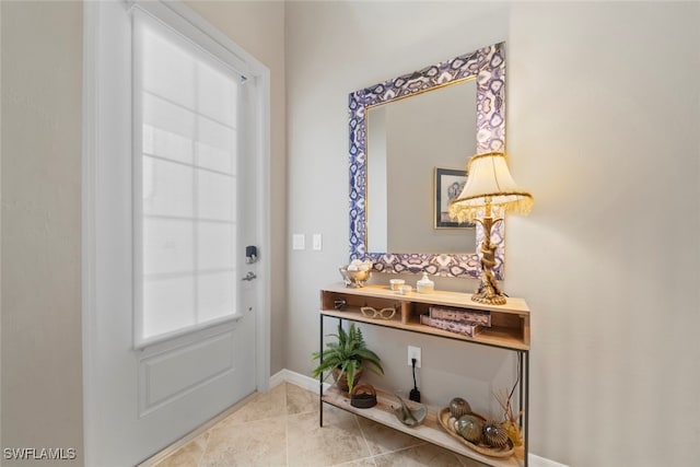 entryway featuring tile patterned floors