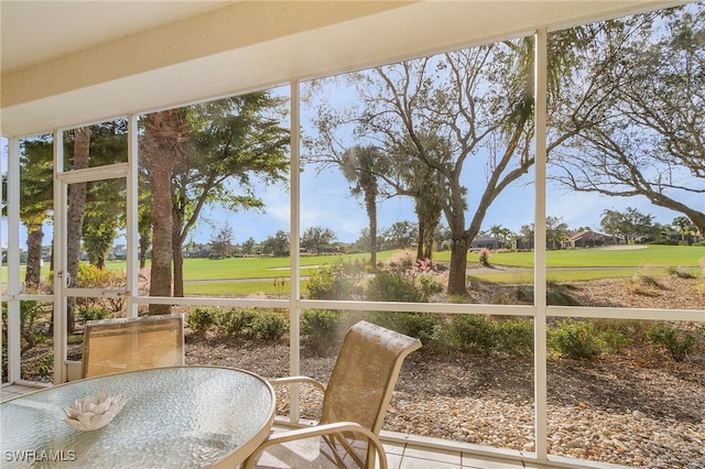 view of sunroom