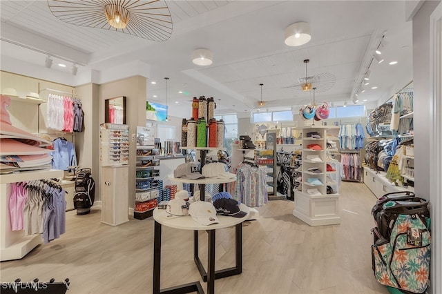 miscellaneous room featuring light hardwood / wood-style flooring