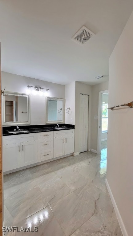 bathroom featuring vanity