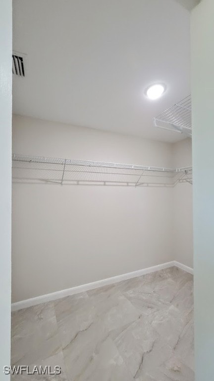 view of walk in closet