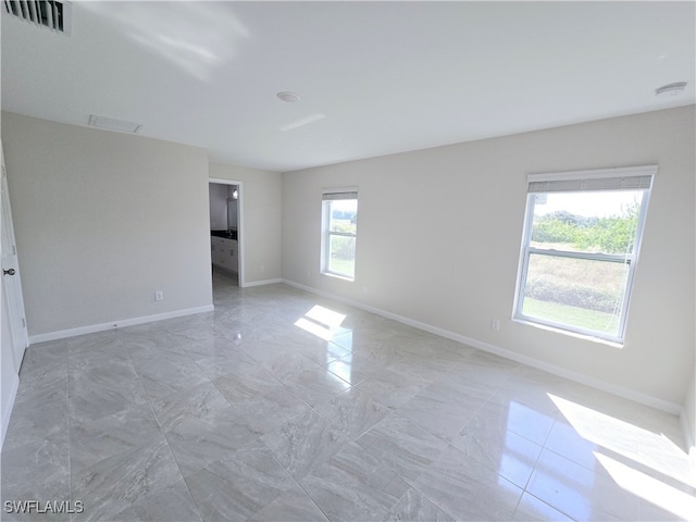 empty room with a wealth of natural light