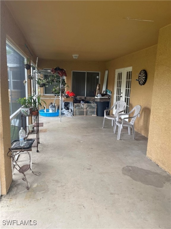 view of patio / terrace featuring french doors