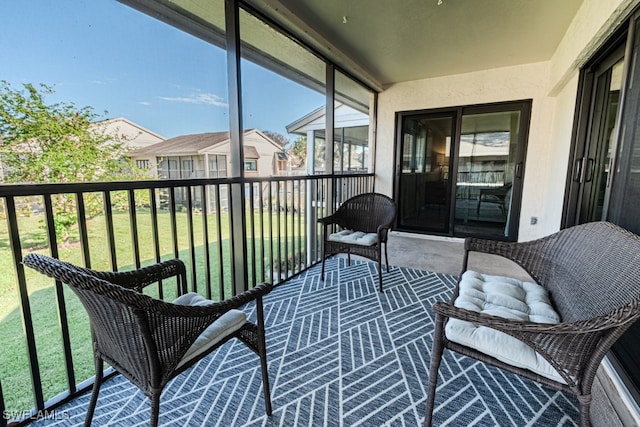 view of sunroom