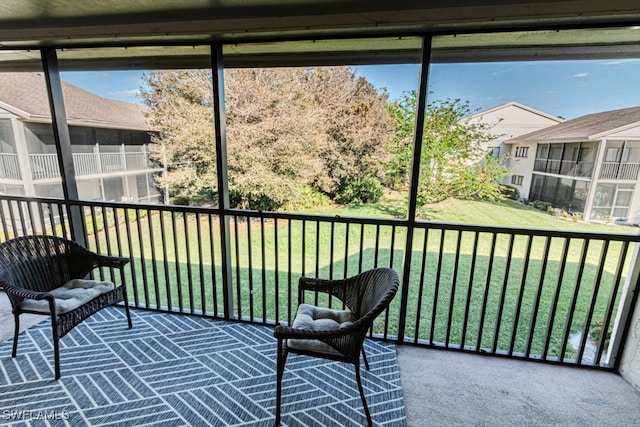 view of sunroom