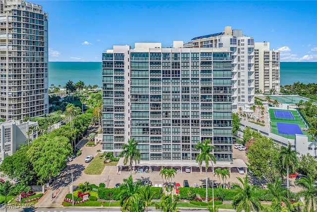 view of property with a water view