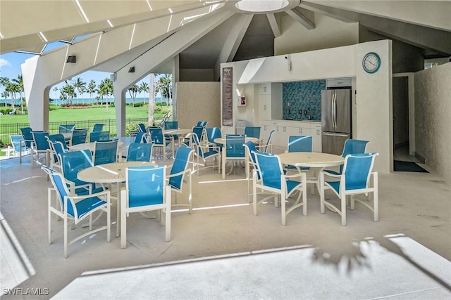 4031 Gulf Shore Blvd N Unit 95, Naples, FL 34103 - view of patio / terrace with outdoor dining area and a gazebo