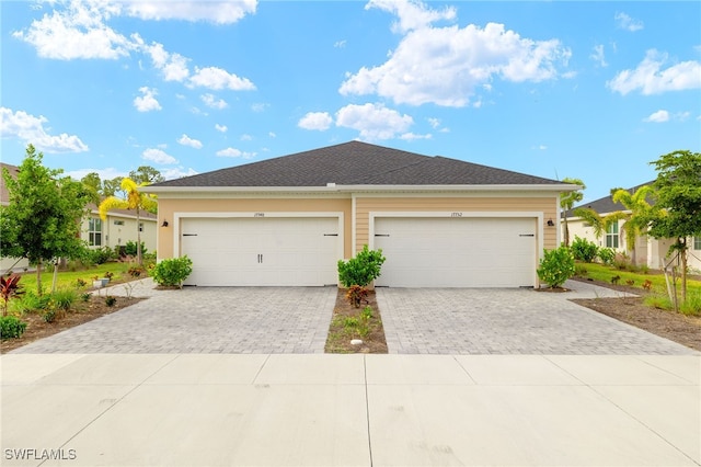 view of front of home featuring a garage