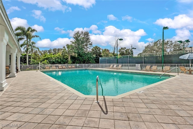 view of pool with a patio area