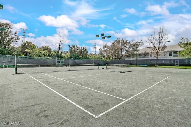 view of tennis court