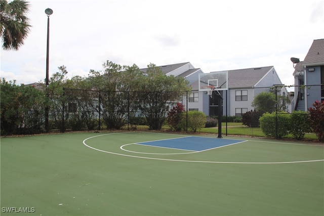 view of basketball court