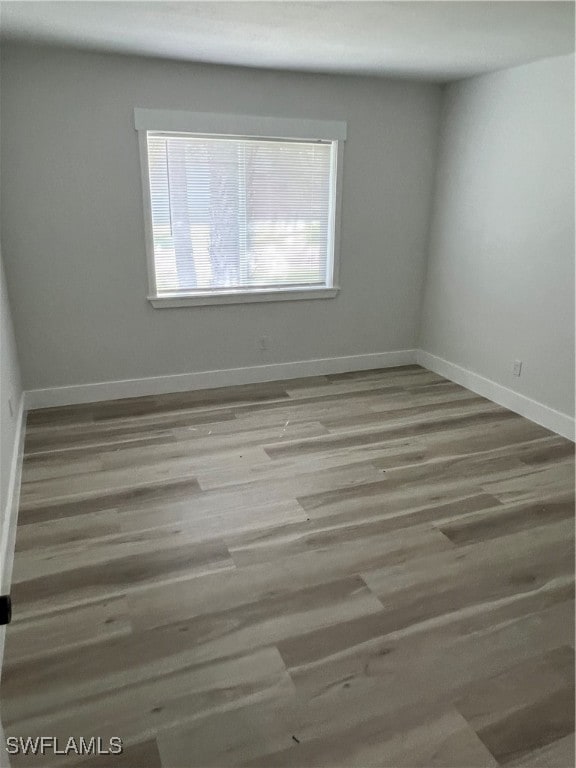 empty room with wood-type flooring