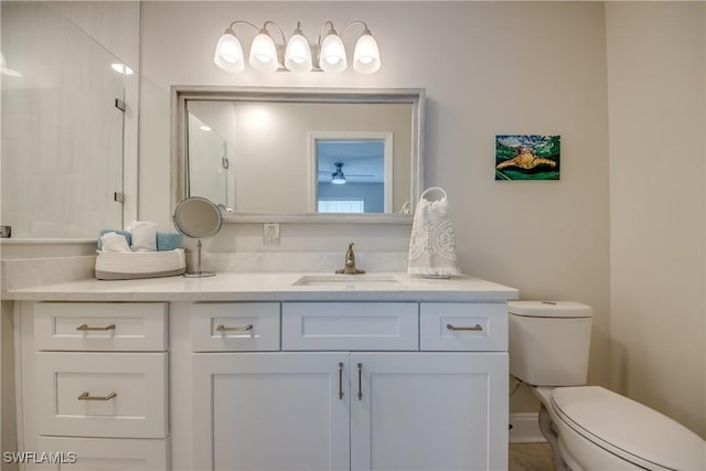 1106 Lorraine Ct, Cape Coral, FL 33904 - bathroom with vanity and ceiling fan