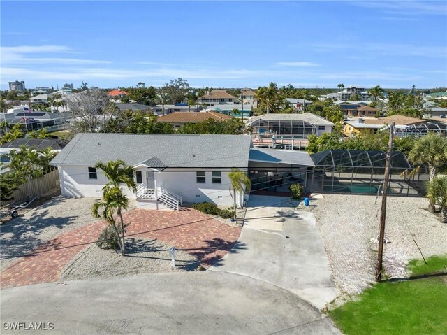 drone / aerial view featuring a residential view