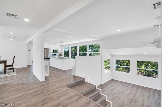 interior space with visible vents and light wood-style flooring