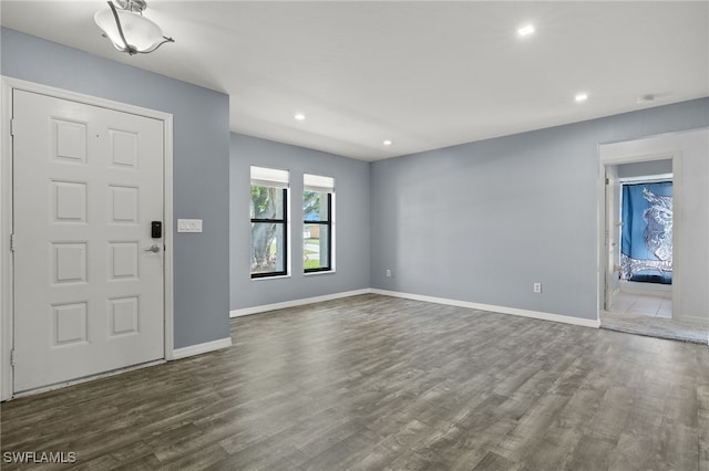 entryway featuring dark hardwood / wood-style floors