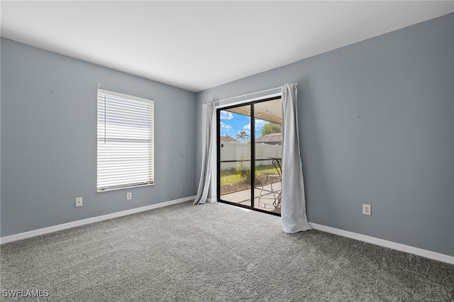 view of carpeted empty room