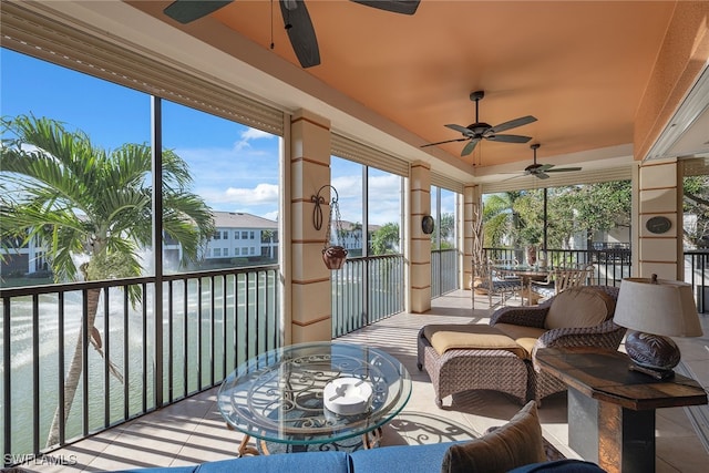 view of sunroom