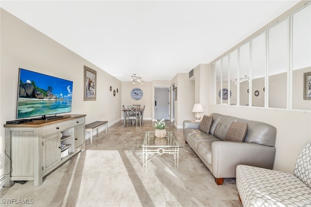 living room with visible vents