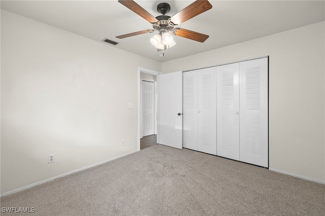 4709 SW 25th Pl, Cape Coral, FL 33914 - unfurnished bedroom with carpet flooring, baseboards, a closet, and ceiling fan