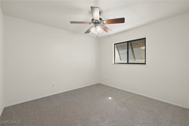 4709 SW 25th Pl, Cape Coral, FL 33914 - unfurnished room with carpet, baseboards, and a ceiling fan