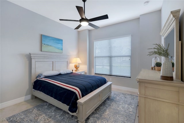 bedroom with ceiling fan