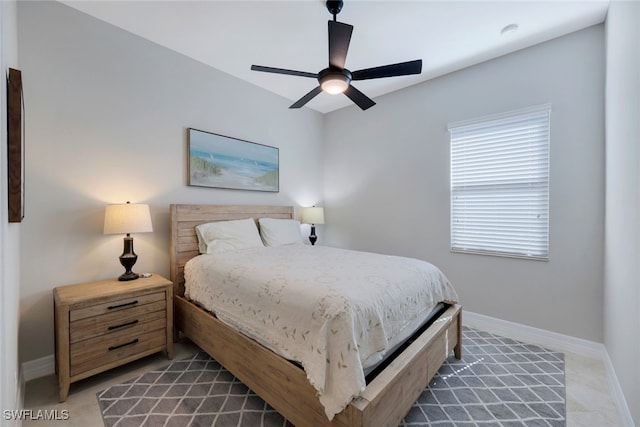 bedroom with ceiling fan