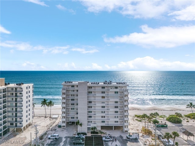 exterior space with a view of the beach