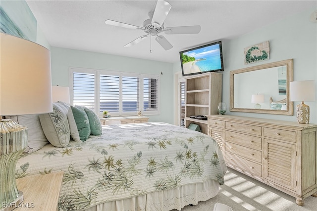 26340 Hickory Blvd Unit 403, Bonita Springs, FL 34134 - bedroom featuring ceiling fan and light colored carpet
