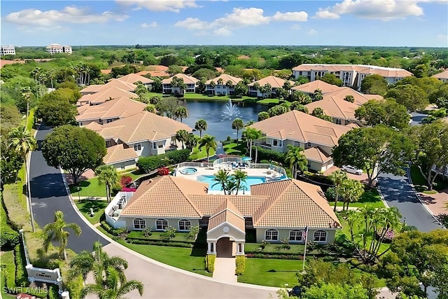 8410 Abbington Cir Unit A22, Naples, FL 34108 - aerial view of residential area featuring a pool area and a nearby body of water