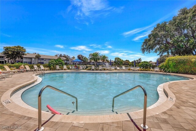 view of pool with a patio area