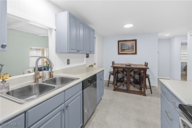 kitchen featuring stainless steel appliances and sink