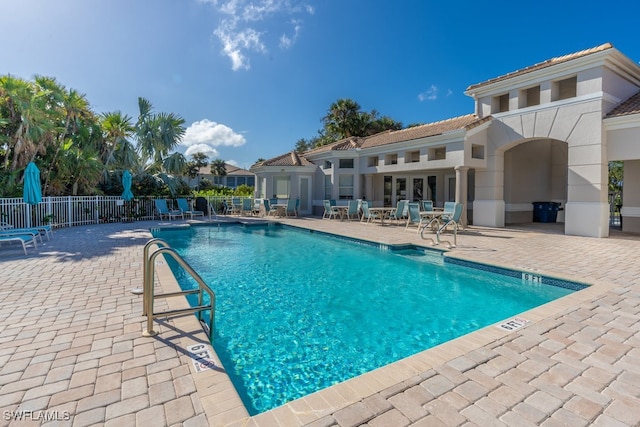 view of pool with a patio area