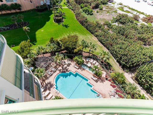 view of pool with a patio area