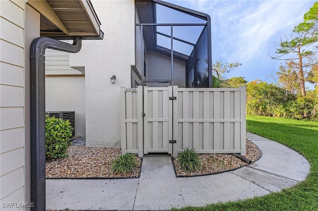 view of home's exterior with central air condition unit