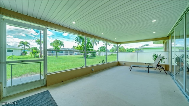 view of sunroom / solarium