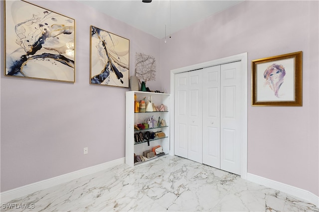 bedroom with a closet